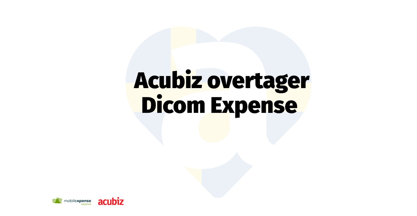 Acubiz overtager svenske Dicom Expense (1)