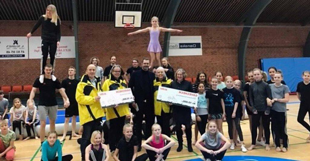 Gymnastik hold med acubiz donation