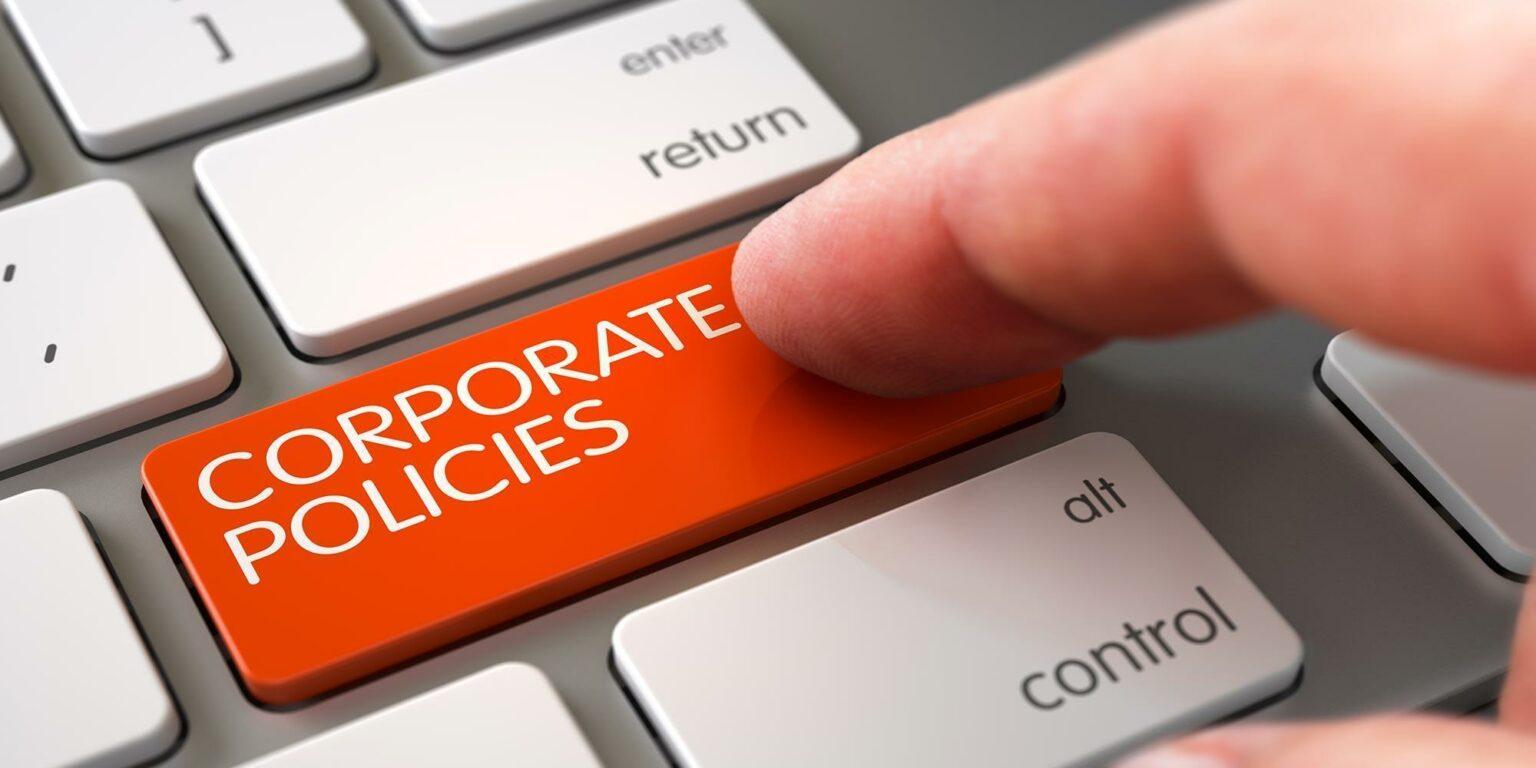 Company policies in organizations